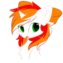 Size: 1500x1500 | Tagged: safe, artist:heddopen, oc, oc only, pony, unicorn, cute, female, mare, open mouth, simple background, solo, white background