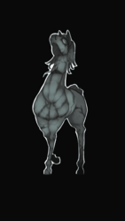 Size: 675x1200 | Tagged: safe, artist:pantheracantus, oc, oc only, female, petrification, simple background, statue, turned to stone