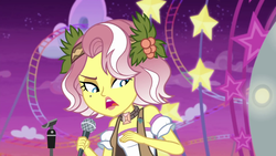 Size: 1920x1080 | Tagged: safe, screencap, vignette valencia, equestria girls, equestria girls specials, g4, my little pony equestria girls: better together, my little pony equestria girls: rollercoaster of friendship, beauty mark, female, microphone, microphone stand, solo