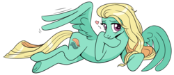 Size: 1623x698 | Tagged: safe, artist:pencils, zephyr breeze, pegasus, pony, g4, cutie mark, femboy, heart, looking at you, male, simple background, smiling, solo, stallion, stupid sexy zephyr breeze, transparent background, trap
