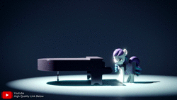 Size: 1920x1080 | Tagged: safe, artist:therealdjthed, coloratura, earth pony, pony, g4, the mane attraction, 3d, 3d model, animated, blender, dialogue, female, mare, model:djthed, musical instrument, piano, rara, scene interpretation, simple background, solo, sound, the magic inside, webm, youtube link