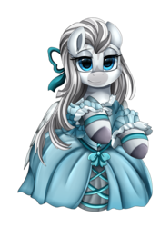Size: 1254x1781 | Tagged: safe, artist:pridark, oc, oc only, oc:crystal eclair, pony, clothes, commission, dress, female, mare, simple background, smiling, transparent background, ych result