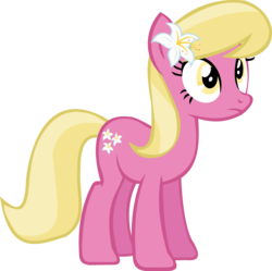 Size: 5938x5920 | Tagged: safe, artist:thebosscamacho, lily, lily valley, earth pony, pony, a friend in deed, g4, absurd resolution, background pony, female, flower, flower in hair, lily (flower), mare, show accurate, simple background, solo, transparent background, vector