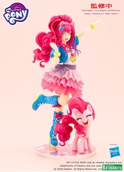 Size: 866x1199 | Tagged: safe, kotobukiya, pinkie pie, earth pony, human, pony, equestria girls, g4, boots, clothes, cute, diapinkes, female, figure, hasbro, hasbro logo, humanized, irl, kotobukiya pinkie pie, logo, moe, my little pony logo, photo, pony ears, shoes, skirt, toy