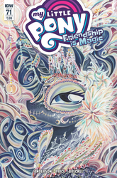 Size: 2063x3131 | Tagged: safe, artist:sara richard, idw, princess luna, friendship is magic #71, g4, spoiler:comic, cover, high res, my little pony logo