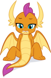 Size: 2042x3123 | Tagged: safe, artist:phucknuckl, edit, vector edit, smolder, dragon, g4, school daze, season 8, butt, dragoness, female, high res, lip bite, out of context, simple background, sitting, solo, transparent background, vector, wings