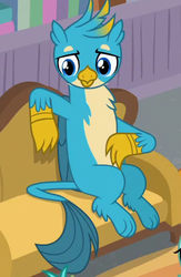 Size: 304x466 | Tagged: safe, screencap, gallus, griffon, g4, the hearth's warming club, claws, cropped, male, paws, sitting, tail