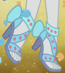 Size: 627x703 | Tagged: safe, screencap, rarity, equestria girls, g4, my little pony equestria girls: better together, the other side, ankles, bow, cropped, feet, female, foot focus, high heels, legs, open-toed shoes, pictures of legs, sandals, shoes, solo, toes