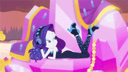 Size: 360x203 | Tagged: safe, screencap, rarity, equestria girls, g4, my little pony equestria girls: better together, the other side, adorasexy, animated, bare shoulders, beautiful, beautisexy, cute, female, gem, sexy, sleeveless, solo, strapless