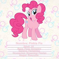 Size: 1024x1024 | Tagged: safe, pinkie pie, earth pony, pony, g4, female, mare, open mouth, smiling, solo, spanish