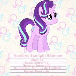 Size: 1024x1024 | Tagged: safe, starlight glimmer, pony, unicorn, g4, female, mare, smiling, solo, spanish