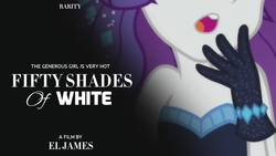 Size: 1000x562 | Tagged: safe, edit, edited screencap, screencap, rarity, equestria girls, equestria girls series, g4, the other side, captain obvious, female, fifty shades of grey, parody, rarity's brand, solo, white