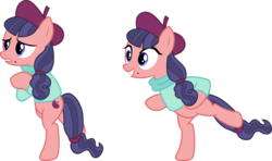Size: 5051x3000 | Tagged: safe, artist:cloudy glow, raspberry beret, pony, g4, horse play, bipedal, simple background, solo, transparent background, vector