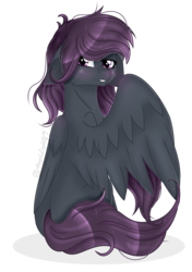 Size: 2281x3239 | Tagged: safe, artist:angellightyt, oc, oc only, oc:violet night, pegasus, pony, blushing, female, high res, mare, simple background, solo, transparent background