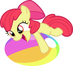 Size: 3554x3204 | Tagged: safe, artist:porygon2z, apple bloom, earth pony, pony, g4, pinkie apple pie, adorabloom, ball, cute, female, filly, high res, simple background, solo, transparent background
