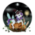 Size: 1280x1280 | Tagged: safe, artist:evlass, rarity, bat, bird, crow, ghost, pony, unicorn, g4, butt, cloak, clothes, crystal, dock, ear fluff, female, floppy ears, halloween, hat, holiday, horn, jack-o-lantern, lantern, looking at you, mare, moon, night, night sky, plot, pouting, pumpkin, rearity, simple background, sky, solo, transparent background, witch hat