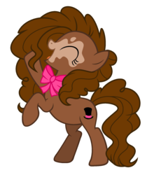 Size: 1669x1897 | Tagged: safe, artist:nightmarye, oc, oc only, oc:chocolate glaze, earth pony, pony, female, mare, offspring, parent:cheese sandwich, parent:pinkie pie, parents:cheesepie, simple background, solo, transparent background