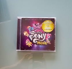 Size: 960x923 | Tagged: safe, photographer:thedriveintheatre, applejack, fluttershy, pinkie pie, rainbow dash, rarity, spike, twilight sparkle, alicorn, pony, g4, my little pony: the movie, official, cd cover, mane six, merchandise, my little pony logo, my little pony: the movie (original motion picture soundtrack), soundtrack, twilight sparkle (alicorn)
