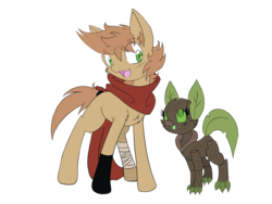 Size: 4032x3024 | Tagged: safe, artist:steelsoul, oc, oc only, oc:himmel, oc:olive claw, timber wolf, clothes, colt, female, gloves, male, pup, scarf, simple background, transparent background, young
