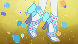 Size: 1280x720 | Tagged: safe, screencap, rarity, equestria girls, equestria girls series, g4, the other side, ankles, close-up, feet, female, foot focus, high heels, legs, open-toed shoes, pictures of legs, sandals, shoes, solo, toes
