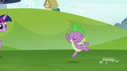 Size: 1920x1080 | Tagged: safe, screencap, spike, twilight sparkle, alicorn, dragon, pony, father knows beast, g4, en pointe, majestic as fuck, solo focus, twilight sparkle (alicorn), winged spike, wings