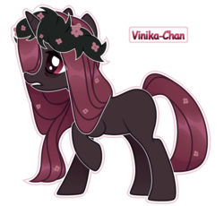 Size: 1024x942 | Tagged: safe, artist:vinika-chan, oc, oc only, oc:xa, pony, unicorn, bags under eyes, female, floral head wreath, flower, flower in hair, mare, raised hoof, simple background, solo, transparent background