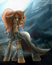 Size: 1280x1586 | Tagged: dead source, safe, alternate version, artist:airfly-pony, pony, rcf community, armor, commission, sarah kerrigan, solo, starcraft, starcraft 2