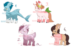 Size: 1280x846 | Tagged: safe, artist:najti, oc, oc only, earth pony, original species, pony, shark, shark pony, unicorn, adoptable, base used, bog, coffee, eyes closed, flat colors, grin, looking back, simple background, smiling, smirk, smoothie, transparent background