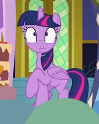 Size: 419x525 | Tagged: safe, screencap, twilight sparkle, alicorn, pony, father knows beast, g4, cropped, female, spike's room, twilight sparkle (alicorn), wings