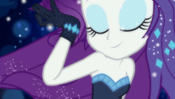 Size: 998x561 | Tagged: safe, screencap, rarity, equestria girls, g4, my little pony equestria girls: better together, the other side, adorasexy, animated, bare shoulders, beautiful, beautisexy, bedroom eyes, close-up, clothes, cropped, cute, fabulous, female, gif, gloves, lidded eyes, looking at you, one eye closed, pretty, raribetes, sexy, sleeveless, smiling, solo, strapless, wink, you know for kids