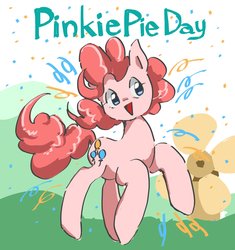 Size: 1984x2113 | Tagged: safe, artist:tomitake, pinkie pie, earth pony, pony, g4, female, mare, pinkie pie day, solo