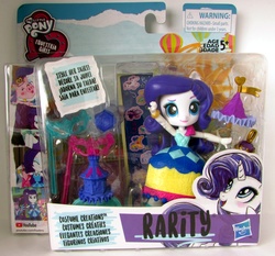 Size: 1124x1048 | Tagged: safe, artist:ritalux, artist:whatthehell!?, rarity, pony, equestria girls, equestria girls series, g4, rollercoaster of friendship, bracelet, carousel dress, clothes, doll, equestria girls logo, equestria girls minis, hat, irl, jewelry, mask, merchandise, photo, set, skirt, theme park, toy