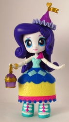 Size: 1022x1800 | Tagged: safe, artist:whatthehell!?, rarity, equestria girls, g4, bracelet, carousel dress, clothes, doll, equestria girls minis, hat, irl, jewelry, lamp, lantern, merchandise, open-toed shoes, photo, skirt, solo, theme park, toy