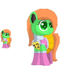 Size: 500x500 | Tagged: safe, artist:trackheadtherobopony, oc, oc only, oc:goldheart, pony, pixel art, simple background, solo, sprite, transparent background