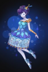 Size: 1000x1500 | Tagged: safe, artist:dcon, rarity, equestria girls, equestria girls series, g4, the other side, beautiful, carousel dress, clothes, dress, eyes closed, fabulous, female, high heels, open-toed shoes, sandals, shoes, simple background, solo