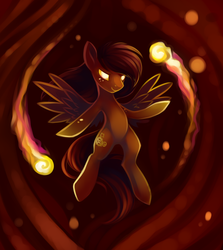 Size: 2500x2800 | Tagged: safe, artist:dragonataxia, oc, oc only, pegasus, pony, fireball, glowing eyes, high res, solo