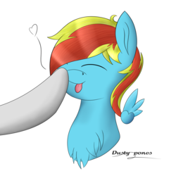 Size: 2480x2480 | Tagged: safe, artist:flamelight-dash, oc, oc only, oc:flamelight dash, oc:melody moon, boop, chest fluff, cute, duo, female, high res, male, offscreen character, simple background, tongue out, transparent background