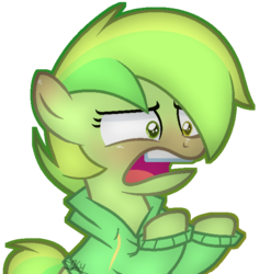 Size: 607x644 | Tagged: safe, artist:leanne264, oc, oc only, oc:jenna, earth pony, pony, base used, clothes, female, mare, simple background, solo, sweater, transparent background