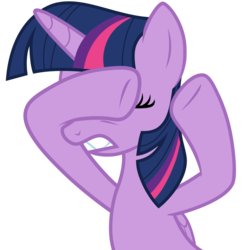 Size: 3392x3510 | Tagged: safe, artist:pink1ejack, twilight sparkle, alicorn, pony, father knows beast, g4, covering eyes, eyes closed, female, high res, mare, simple background, solo, transparent background, twilight sparkle (alicorn), vector