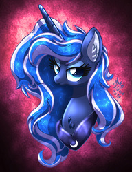Size: 920x1200 | Tagged: safe, artist:joakaha, princess luna, pony, g4, bust, female, looking at you, mare