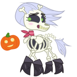 Size: 894x894 | Tagged: safe, artist:amarthgul, skellinore, skeleton pony, g4, the break up breakdown, bone, female, halloween, holiday, jack-o-lantern, pumpkin, simple background, skeleton, solo, transparent background, vector