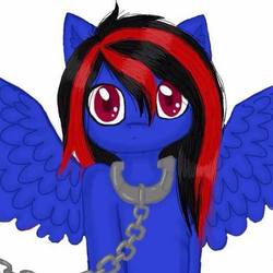 Size: 526x525 | Tagged: safe, oc, oc:mistic spirit, pegasus, pony, bdsm, chains, looking at you