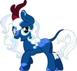 Size: 7299x6773 | Tagged: safe, artist:shootingstarsentry, oc, oc only, oc:epiphany, kirin, absurd resolution, base used, cloven hooves, female, kirin oc, looking at you, simple background, smiling, solo, transparent background