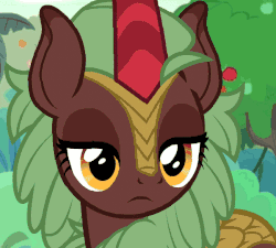 Size: 600x540 | Tagged: safe, edit, edited screencap, screencap, cinder glow, summer flare, kirin, sounds of silence, adoracreepy, animated, background kirin, creepy, cropped, cursed image, cute, do a barrel roll, female, funny, funny as hell, head spin, head tilt, it begins, meme origin, solo, wat, what has science done