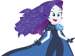 Size: 3393x2543 | Tagged: dead source, safe, artist:rarespirit611, rarity, equestria girls, equestria girls series, g4, the other side, cape, clothes, dress, female, glitter, gloves, high res, open mouth, simple background, solo, transparent background, vector