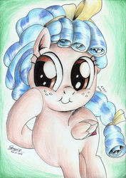 Size: 1656x2335 | Tagged: safe, artist:3500joel, cozy glow, pegasus, pony, g4, female, filly, smiling, solo, traditional art