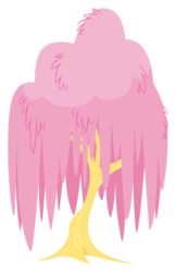 Size: 3300x5100 | Tagged: safe, artist:grievousfan, fluttershy, g4, ambiguous gender, dendrification, fluttertree, inanimate tf, meme, plant, simple background, solo, transparent background, tree, vector, weeping willow