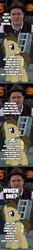 Size: 300x2295 | Tagged: safe, edit, edited screencap, screencap, doctor whooves, sci-twi, time turner, twilight sparkle, earth pony, human, pony, comic:the epilogue, g4, atop the fourth wall, comic, doctor who, fanfic art, imgflip, irl, irl human, linkara, male, photo, screencap comic, spoilers for another series, stallion, the doctor, time lord