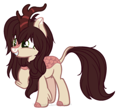 Size: 764x687 | Tagged: safe, artist:ipandacakes, oc, oc only, oc:cinnamon fawn, kirin, cloven hooves, female, kirin oc, simple background, solo, transparent background