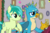 Size: 895x597 | Tagged: safe, screencap, gallus, sandbar, earth pony, griffon, pony, g4, my little pony: friendship is magic, the hearth's warming club, claws, cutie mark, male